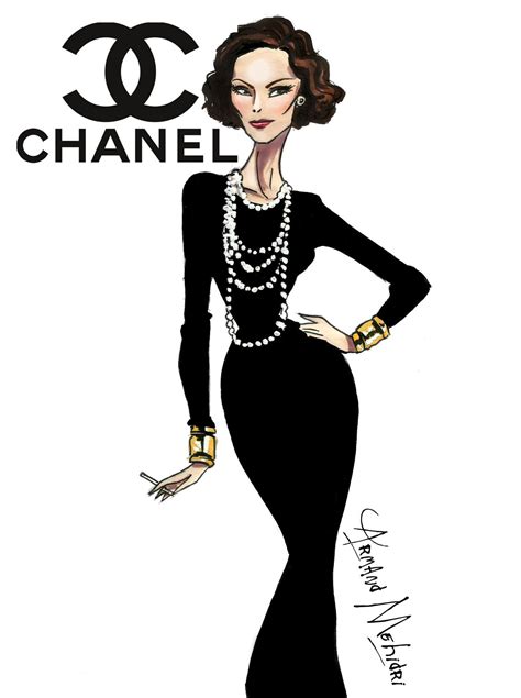 vintage chanel illustration|coco chanel style.